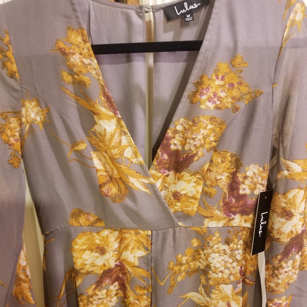 Lulu's Flowered Patterned Dress/Romper - Picture 2 of 6